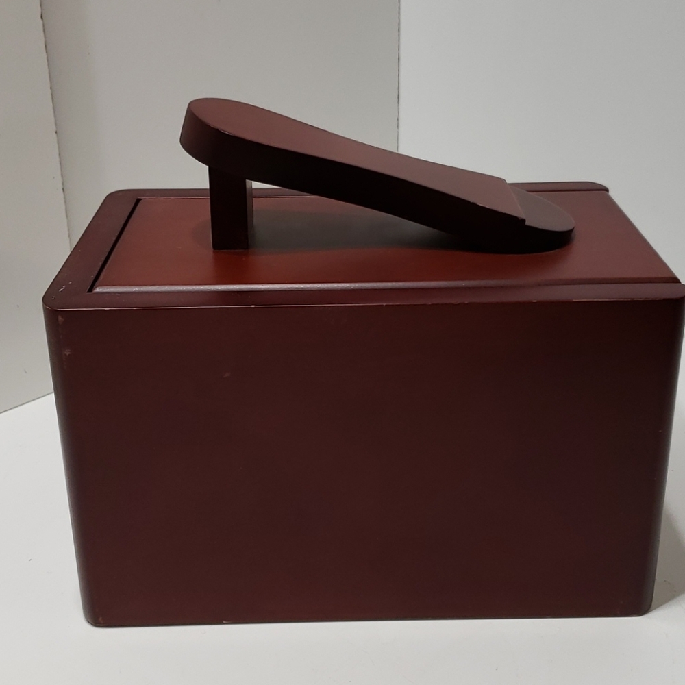 Solid Wood men's Shoe Care Wax Box